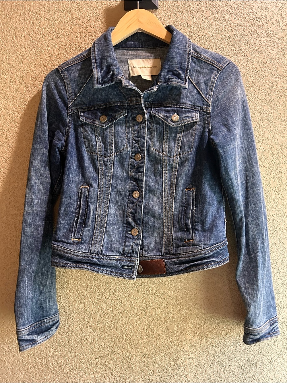 Anthropologie Denim Trucker Jacket Button Down Pilcro and the Letterpress Small